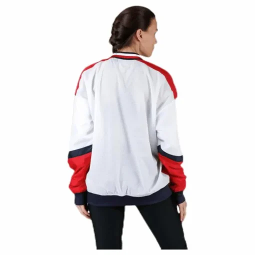 Pull Over Jacket With Iconic Rib Red