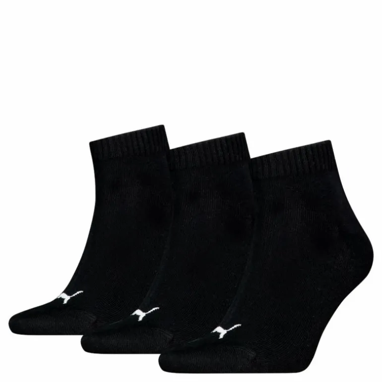 Puma Unisex Quarter Plain 3p Black