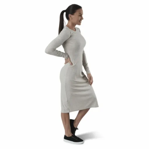 Quinn Rib Dress Beige