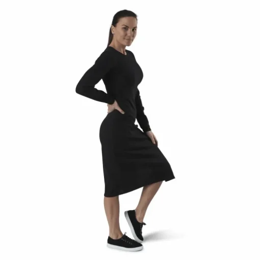 Quinn Rib Dress Black