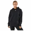 Relaxed Hoodie with Healing Crystals-Inspired Graphics Black
