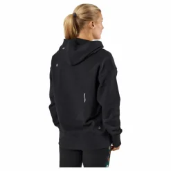 Relaxed Hoodie with Healing Crystals-Inspired Graphics Black