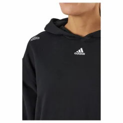 Relaxed Hoodie with Healing Crystals-Inspired Graphics Black