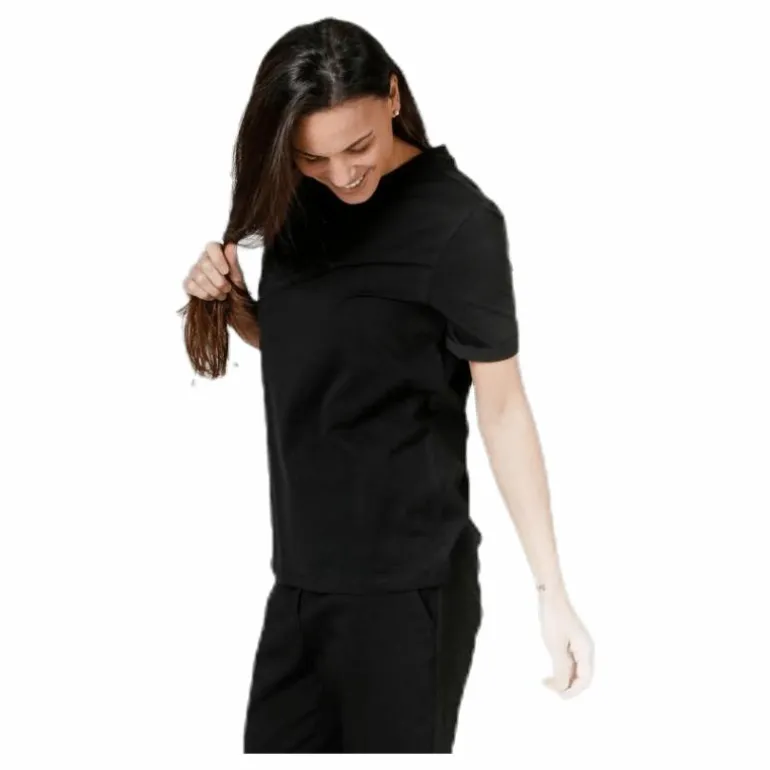 Ria Ss Fold Up Solid Tee Black