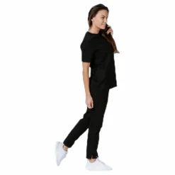 Ria Ss Fold Up Solid Tee Black