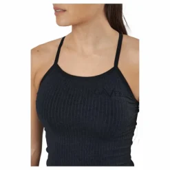 Ribbed Black Sand Melange Seam Black