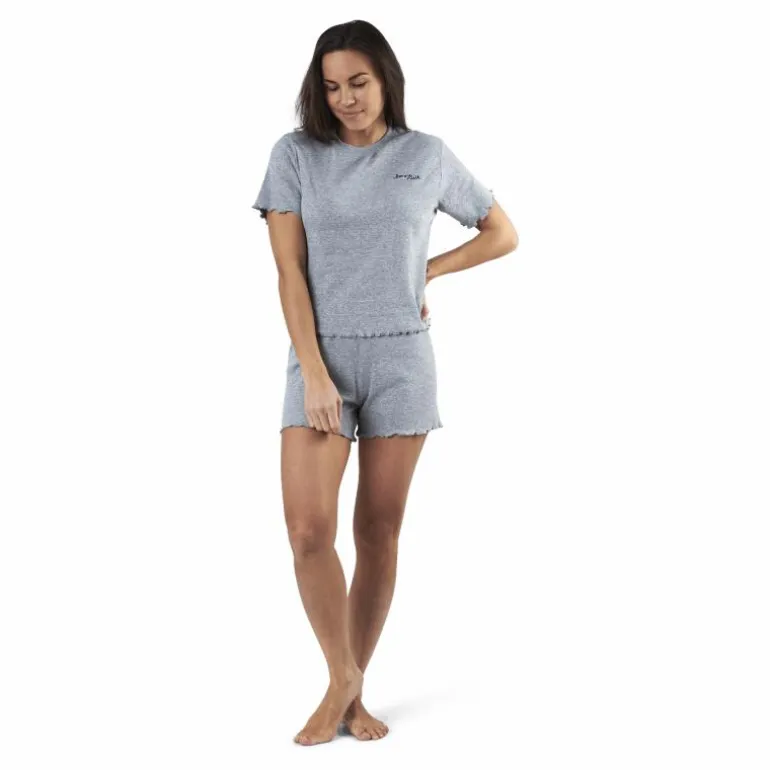 Sara Rib Pyjama Set Grey
