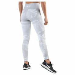 Seamless Floral Leggings Grey