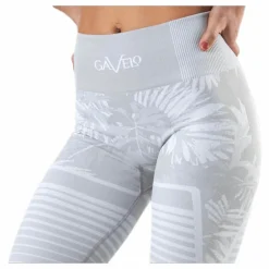 Seamless Floral Leggings Grey