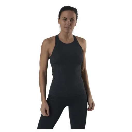 Shiny Alligator Seamless Strap Tank Grey