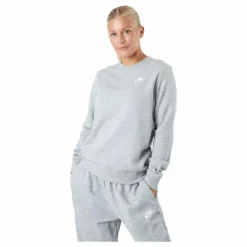 Sportswear Club Fleece Women's Crew DK GREY HEATHER/WHITE