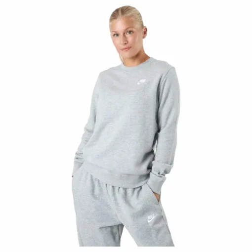 Sportswear Club Fleece Women's Crew DK GREY HEATHER/WHITE