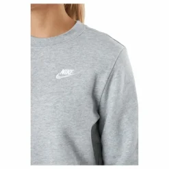 Sportswear Club Fleece Women's Crew DK GREY HEATHER/WHITE