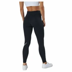 Sportswear Essential Women's Mid-Rise Swoosh Leggings BLACK/WHITE
