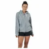 Sportswear Gym Vintage Women's Full-Zip Hoodie DK GREY HEATHER/WHITE