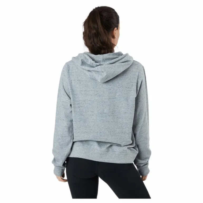 Sportswear Gym Vintage Women's Pullover Hoodie DK GREY HEATHER/WHITE