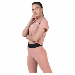 Swoosh SS Crop Top Red