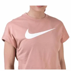 Swoosh SS Crop Top Red
