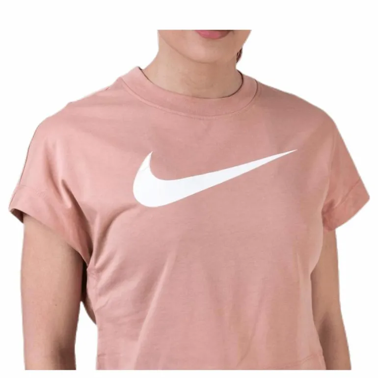Swoosh SS Crop Top Red