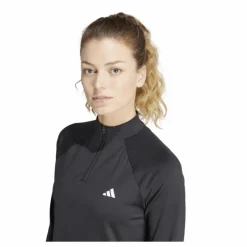 Train Essentials Minimal Branding 1/4-Zip Cover Up Black