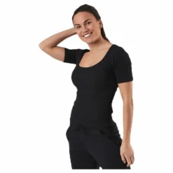 T-shirt Ribbed Black