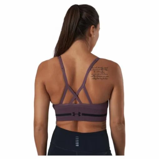 Ua Seamless Low Long Bra Ash Plum
