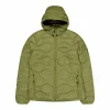 W Helium Down Hood Jacket Snap Green