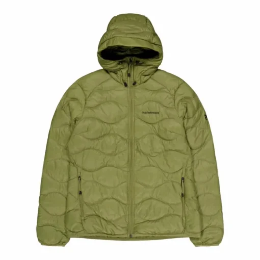 W Helium Down Hood Jacket Snap Green