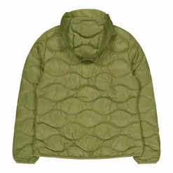 W Helium Down Hood Jacket Snap Green